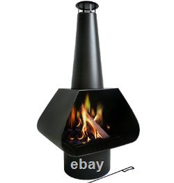 Jari Firepit Outdoor Garden Patio Fireplace Black