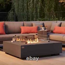 Kettler Kalos Universal Fire Pit Coffee Table 105cm, Glass surround BRAND NEW