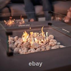 Kettler Kalos Universal Fire Pit Coffee Table 105cm, Glass surround BRAND NEW