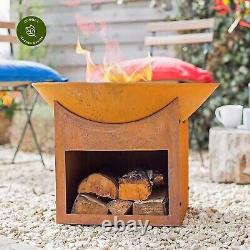 La Hacienda Oxidised Fire Pit Bowl Cast Iron Outdoor Heater BRAND NEW