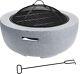 Large Fire Pit Bowl & Bbq Grill Patio Fire Large Outdoor Fire Pit 60cm