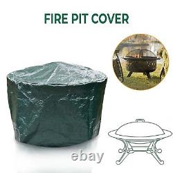 Large Fire Pit Cover Bowl Water Proof Resistant Outdoor Garden Patio 84x50 cm