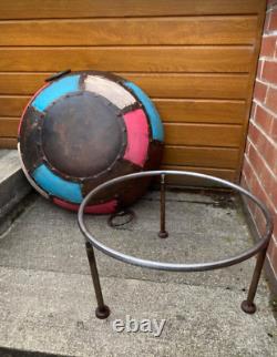 Large Fire Pit Outdoor Garden Patio Round Firepit Bowl Iron Log Burner Heater