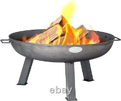 Large Garden Fire Pit Outdoor Patio Camping Cast Iron Bowl Log Burner Heater 30