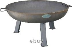 Large Garden Fire Pit Outdoor Patio Camping Cast Iron Bowl Log Burner Heater 30