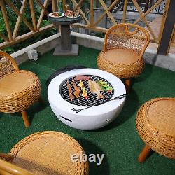 Large Garden Patio BBQ Fire Pit Grill Bowl Stove Brazier Outdoor Firepit Heater