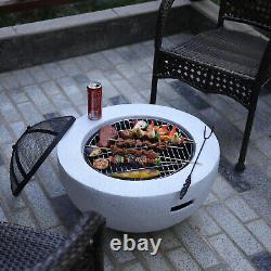 Large Garden Patio BBQ Fire Pit Grill Bowl Stove Brazier Outdoor Firepit Heater