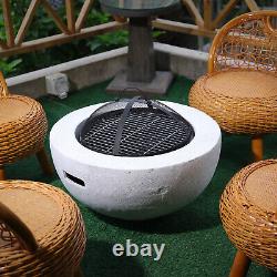 Large Garden Patio BBQ Fire Pit Grill Bowl Stove Brazier Outdoor Firepit Heater