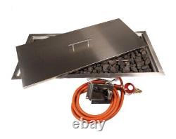 Large Gas Fire Pit Burner Pan/Kit 780mmx380mm