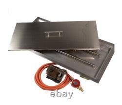 Large Gas Fire Pit Burner Pan/Kit 780mmx380mm