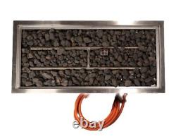 Large Gas Fire Pit Burner Pan/Kit 780mmx380mm