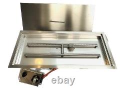 Large Gas Fire Pit Burner Pan/Kit 780mmx380mm