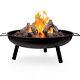 Large Round Steel Fire Pit Garden Patio Camping Heater Burner Bowl Bbq Gril