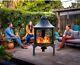 Northwest Sourcing Elevated Round Wood Burning Fire Pit With Swing Out Grill
