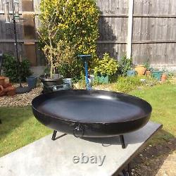 One New Carbon Steel Fire Pit Bowl Heavy Gauge And Hand Built In England
