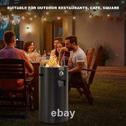 Onlyfire Round Gas Fire Pit, Detachable Outdoor Patio Heater with Lava