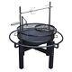 Outdoor Charcoal Bbq Grill With Rotisserie Barbecue Hot Spit Roast Fire Pit Bowl