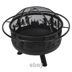 Outdoor Fire Pit Garden Fire Pit Camping Patio Heater Large Log Burner Bbq