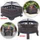 Outdoor Fire Pit And Bbq Bowl Round Garden Patio Extra Large Barbecue Grill Log