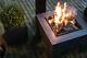 Outdoor Garden Fire Bowl Pit & Square Console Cement Grey