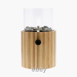 Outdoor Heater Bamboo Lantern Glamping Gas Fire Pit Garden Wood Glass CosiScoop