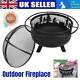 Outdoor Round Fire Pit Metal Garden Stove Brazier For Barbecue, Heating/cooling