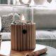 Outdoor Wooden Lantern Glamping Gas Fire Pit Garden Wooden And Glass Cosiscoop