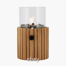 Outdoor Wooden Lantern Glamping Gas Fire Pit Garden Wooden and Glass CosiScoop