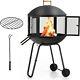 Patio Heater Garden Bbq Fire Pit Outdoor With Handles & Wheels Patio Fire Pit