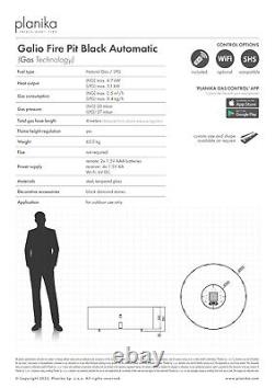 Planika Galio Outdoor Gas Fire pit LPG/GAS WIFI Fully Automatic RRP £4000