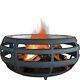 Round Fire Pit With Bbq Grill Outdoor Garden Heater Patio Large Brazier 650mm