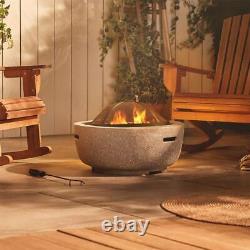 Round MgO Outdoor Fire Pit Rust Resistant Garden Furniture