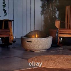 Round MgO Outdoor Fire Pit Rust Resistant Garden Furniture