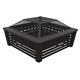 Sealey Dellonda 35 Square Outdoor Fire Pit Black With Mesh Safety Screen Dg43