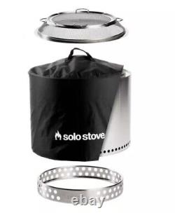 Solo Stove Bonfire 2.0 Wood Burning Stainless Steel Fire Pit Bundle New