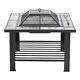 Steel Outdoor Log Burner Fire Pit Chiminea Heater Mesh Surround And Storage