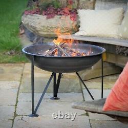 Steel fire pit 60cm with FREE BBQ Rack