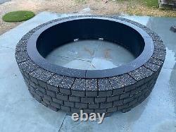 Stone black fire pit kit heatproof fire place smokeless garden log burner wood