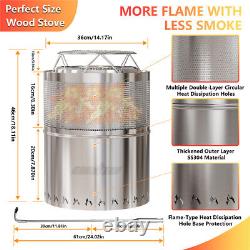 Stove Ranger Smokeless Fire Pit Bonfire Stand PatioGarden Outdoor Camping Heater