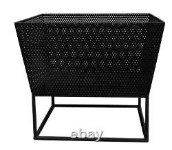 Stylish Iron Firepit Black or Rusty Fire Pit Garden Heater Outdoor Fire Bowl