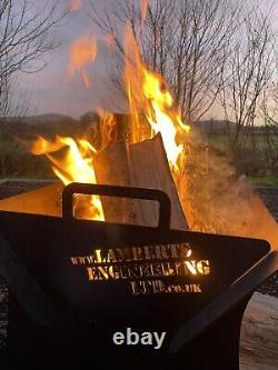 Tall Fire Pit Log Burner Outdoor Seating Fire Show Camping