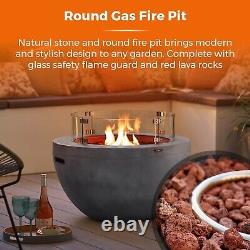 Tower Magna Gas Fire Pit with Smokeless Flame, Round, Magnesium Oxide T978527