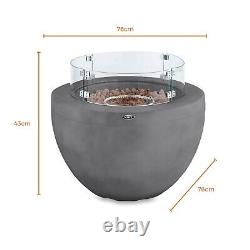 Tower Magna Gas Fire Pit with Smokeless Flame, Round, Magnesium Oxide T978527