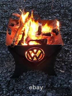 Vw splitty camper van portable flat pack fire pit