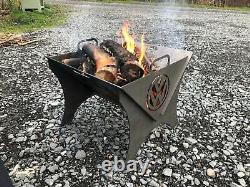 Vw splitty camper van portable flat pack fire pit