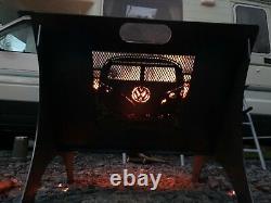 Vw splitty camper van portable flat pack fire pit