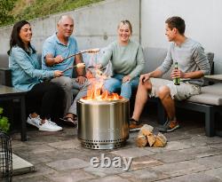 Wood Burning Stainless Steel Fire Pit Portable Solo Stove Bonfire Firepit Bundle