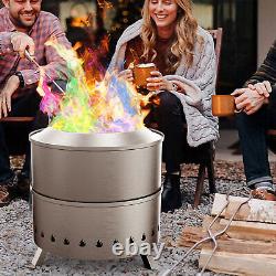 21 Foyer de feu sans fumée en acier inoxydable pour cuisinière de camping en plein air à bois brûlant