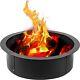 45x39 Fire Pit Ring Liner Steel Wood Ground Drop-in Fireplace Campfire Camping<br/><br/>translation: 45x39 Doublure De Bague De Fosse à Feu En Acier Pour Sol En Bois, Cheminée Encastrée, Feu De Camp, Camping