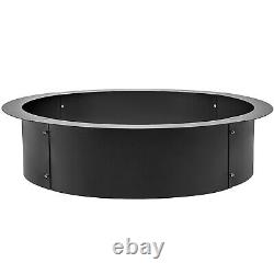 45x39 Fire Pit Ring Liner Steel Wood Ground Drop-In Fireplace Campfire Camping
  	<br/>   <br/>Translation: 45x39 Doublure de bague de fosse à feu en acier pour sol en bois, cheminée encastrée, feu de camp, camping